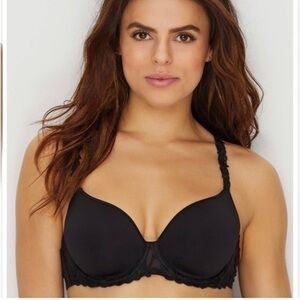 ✨ French Designer Simone Perele Black Lace Bra 30 B Caressense